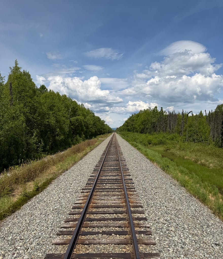 Alaska railroad tracks